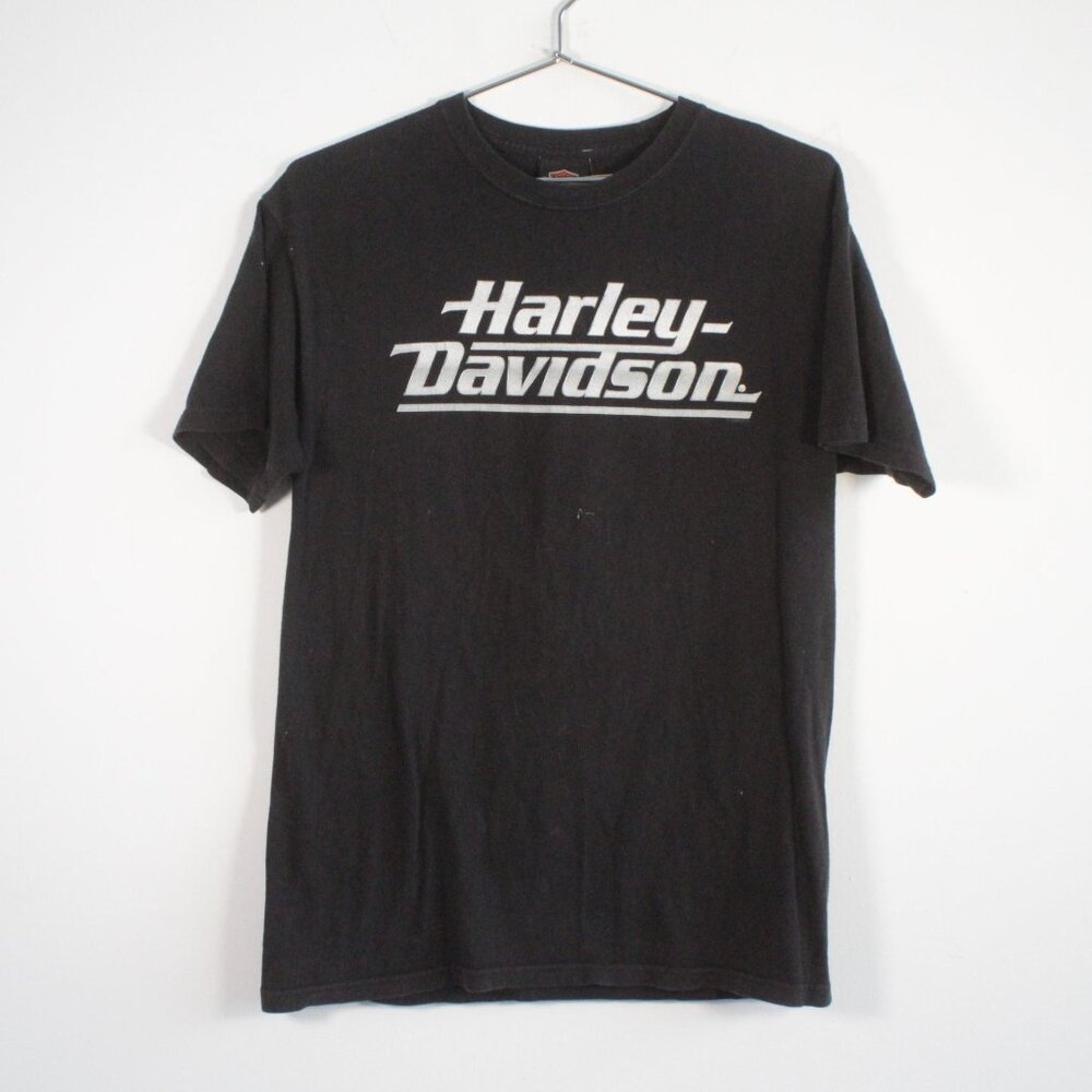 Harley Davidson Spell Out Logo - Javelina Boerne, TX Biker Tee Shirt Medium